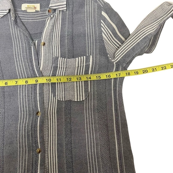 Maeve Anthropologie Women's XS Chatham Chambray Blue & White Button Front Shirt - Picture 8 of 16